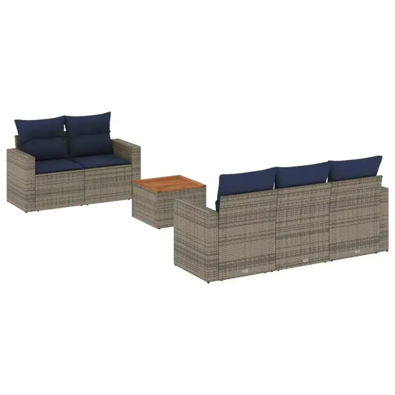 Loungebouwset voor tuin of terras met waterdichte tas en grijs materiaal - Grijs - Tuinsets