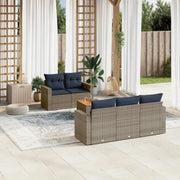 Loungebouwset voor tuin of terras met waterdichte tas en grijs materiaal - Grijs - Tuinsets