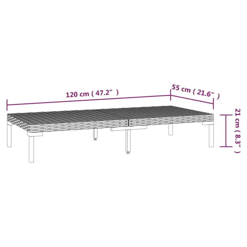Loungehoek met halfrond pe-rattan en lichte constructie voor buiten - Tuinsets