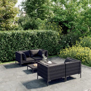 Loungehoek met halfrond pe-rattan en lichte constructie voor buiten - Tuinsets