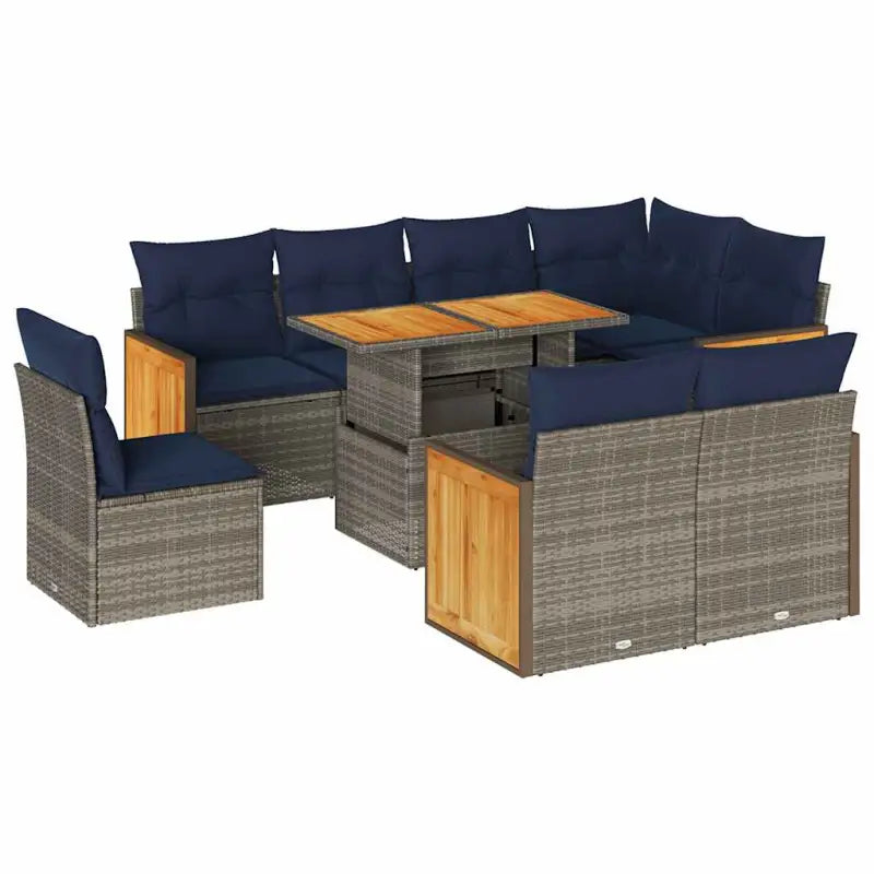 Loungeje in grijs materiaal met gepoedercoat staal en waterdichte tas - Tuinsets