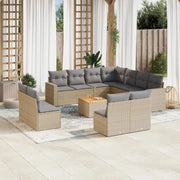 Loungeset in gemengd beige materiaal voor comfortabele buitenplezier - Tuinsets