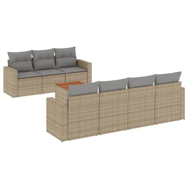 Loungeset in gemengd beige met waterdichte tas voor buitenplezier - Tuinsets