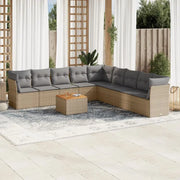 Loungeset in gemengd beige met waterdichte tas voor tuin of terras - Tuinsets