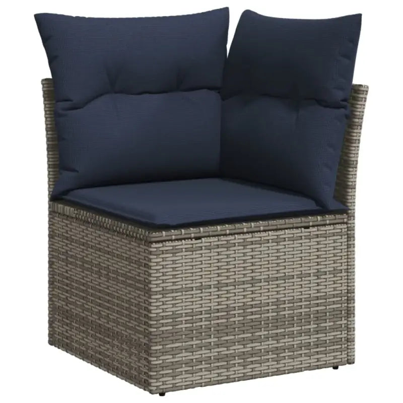 Loungeset in grijs materiaal met gepoedercoat staal afmetingen - Tuinsets