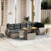 Loungeset in grijs materiaal met gepoedercoat staal afmetingen - Tuinsets
