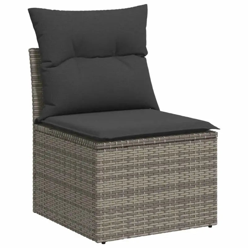 Loungeset in grijs materiaal met gepoedercoat staal en waterdichte tas - Tuinsets