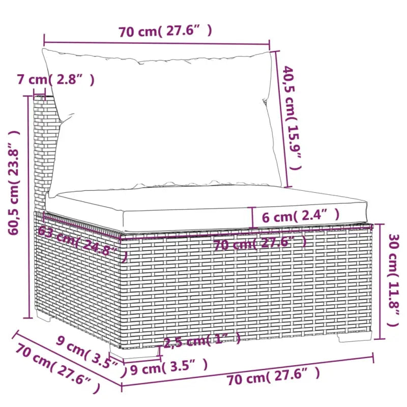 Loungeset met comfortabele diepte zitting en perfecte afmetingen zitkussen - Tuinsets