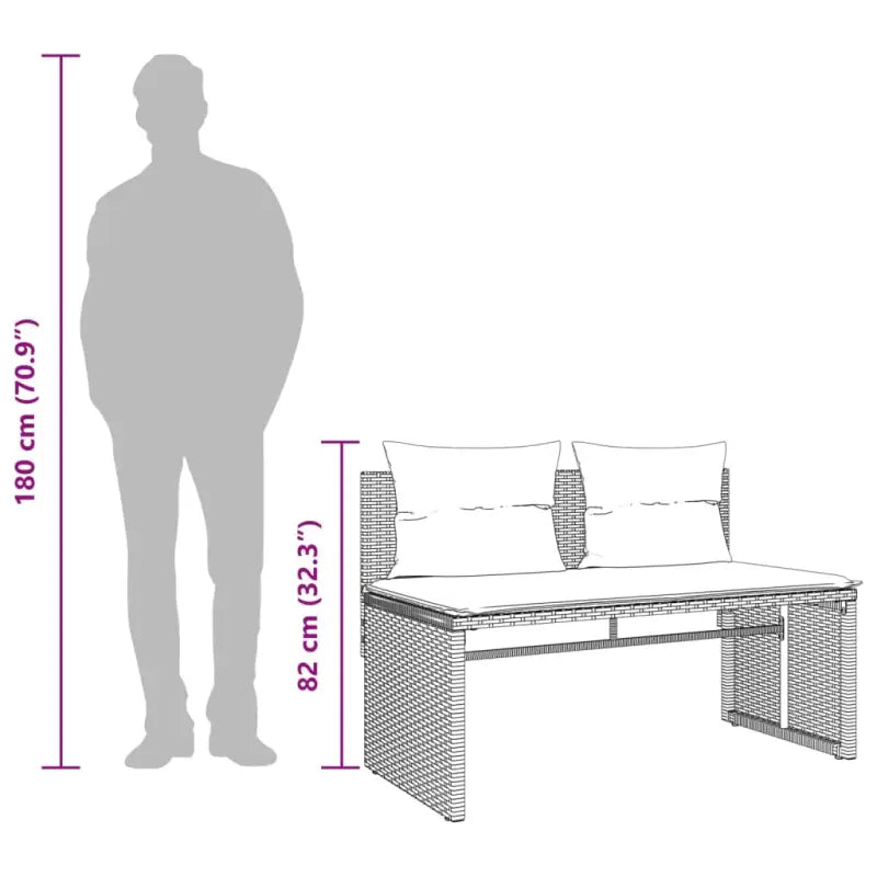 Loungeset met gehard glas en grijs materiaal voor jouw tuin of terras - Tuinsets