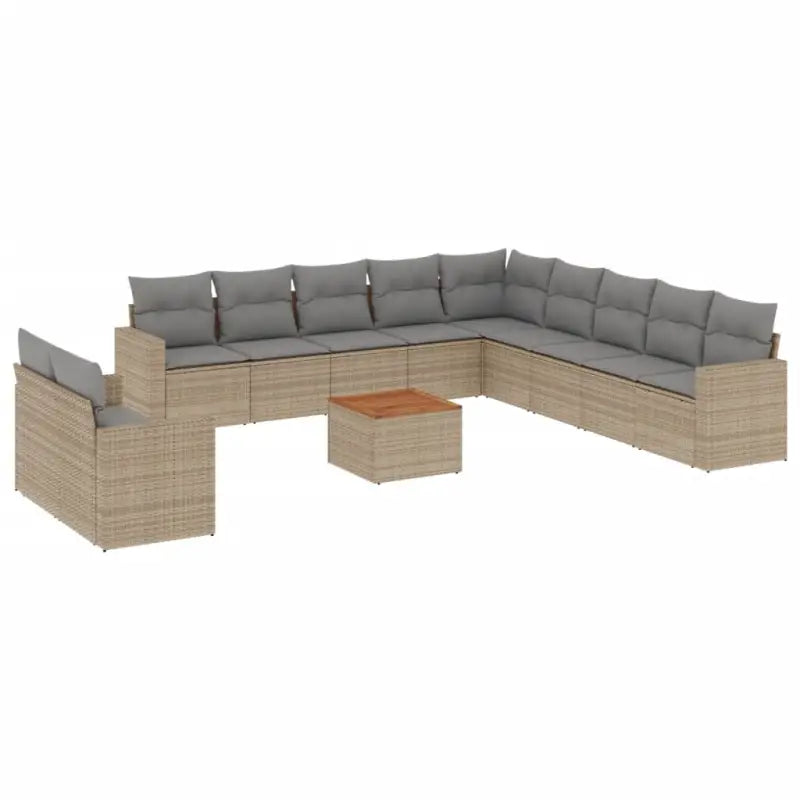 Loungeset met gemengd beige materiaal voor je tuin of terras - Tuinsets