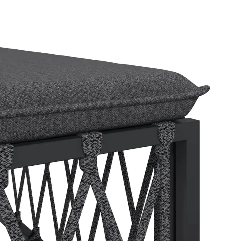 Loungeset met geweven stof en antraciet materiaal voor buitenruimte - Tuinsets