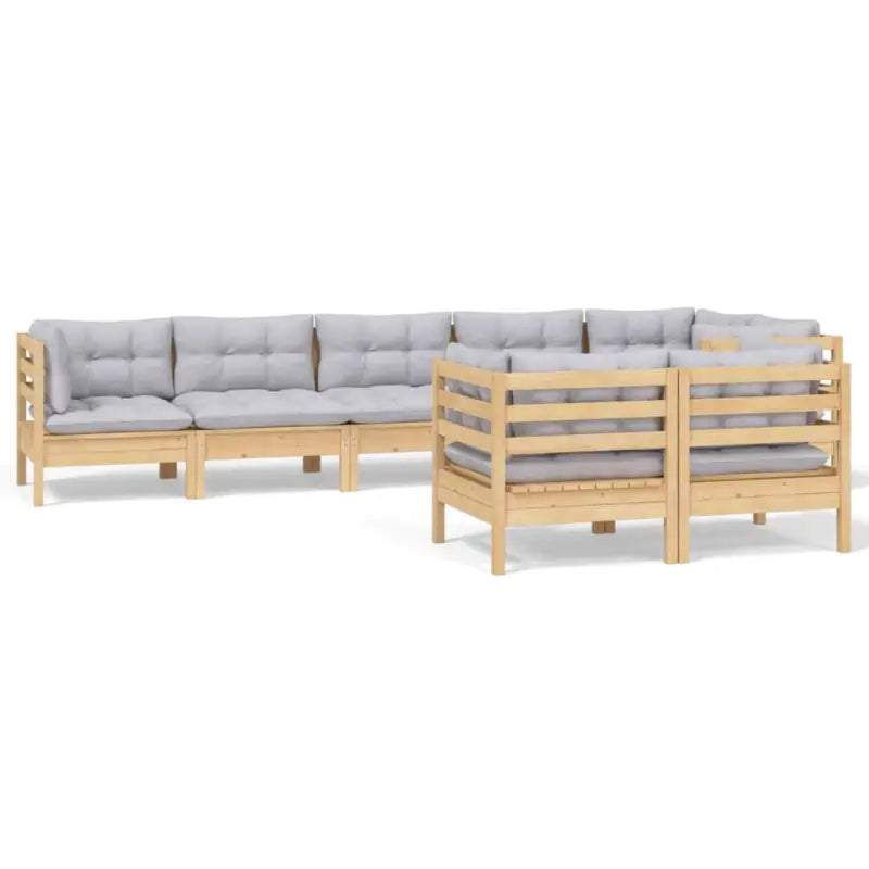 Loungeset met massief grenenhout voor ontspannen tuinplezier - Tuinsets