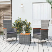 Loungeset met poly rattan en grijs materiaal voor uw tuin - Tuinsets