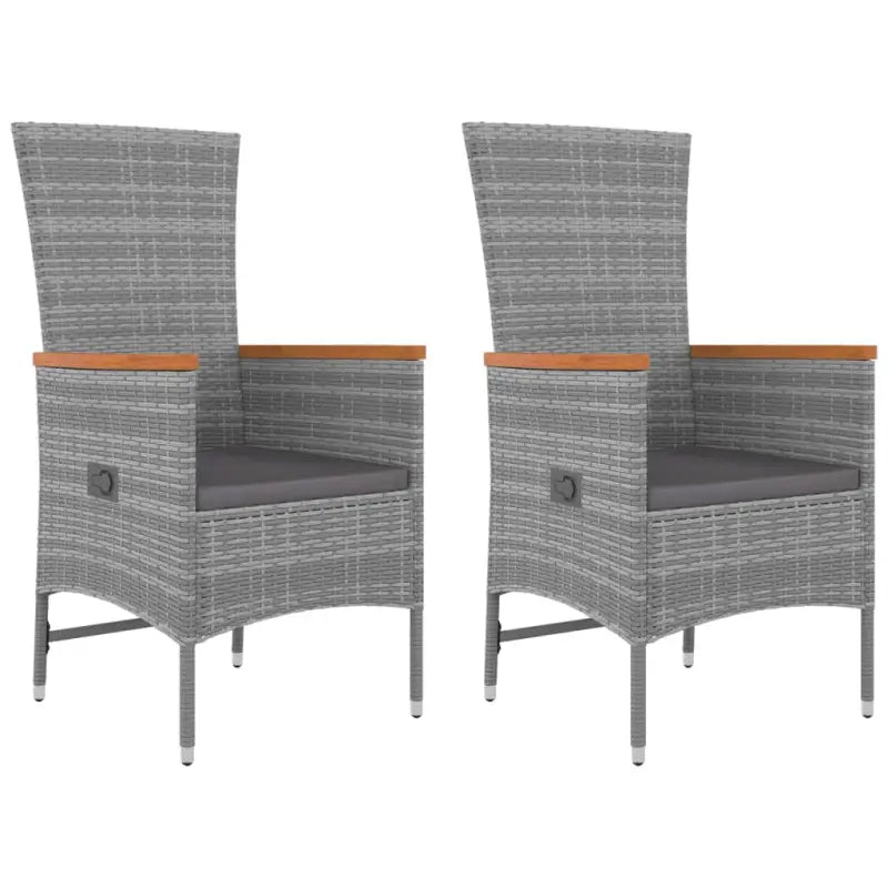Loungeset met poly rattan en grijs materiaal voor uw tuin - Tuinsets