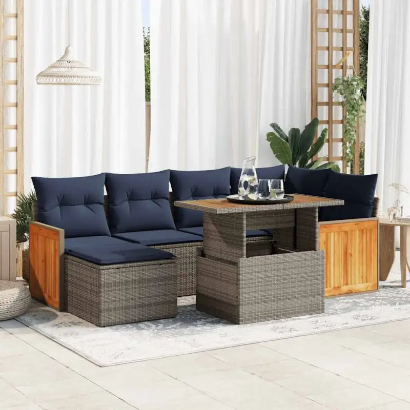 Loungeset met waterdichte tas en grijs materiaal van gepoedercoat staal - Tuinsets