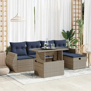 Loungeset met waterdichte tas en grijs materiaal van gepoedercoat staal - Grijs / met opbergruimte - Tuinsets
