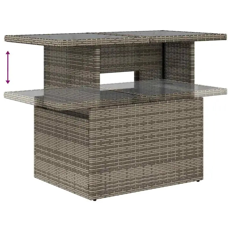 Loungeset met waterdichte tas en grijs materiaal voor buitenplezier - Grijs / met opbergruimte - Tuinsets