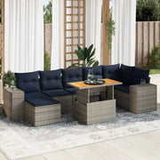 Loungeset met waterdichte tas in grijs materiaal en gepoedercoat staal - Grijs - Tuinsets