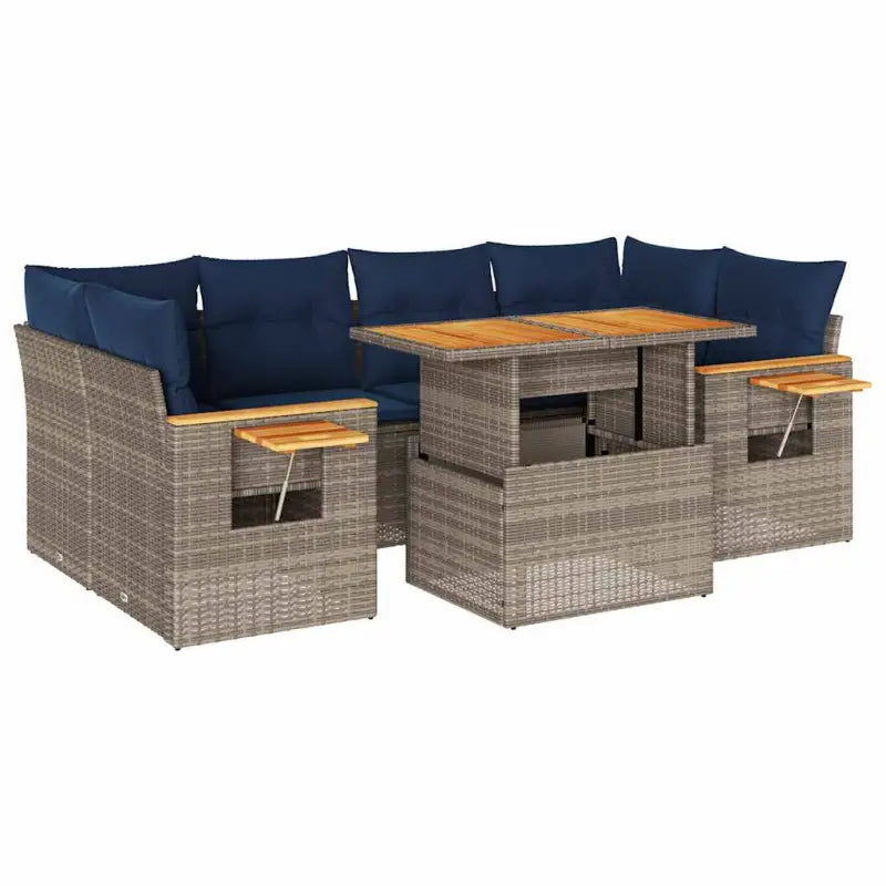 Loungeset met waterdichte zak en grijs materiaal van gepoedercoat staal - Tuinsets