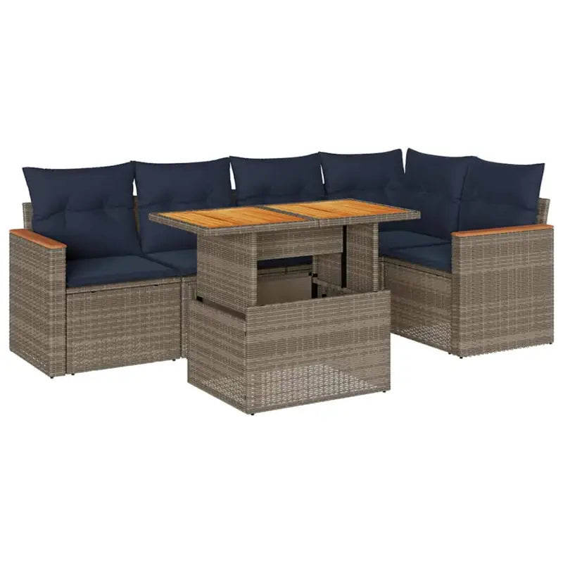 Loungeset met waterdichte zak en grijs materiaal van gepoedercoat staal - Tuinsets