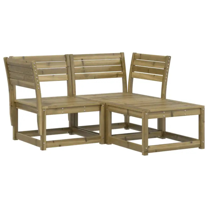 Loungeset van geïmpregneerd grenenhout voor buitencomfort - Tuinsets