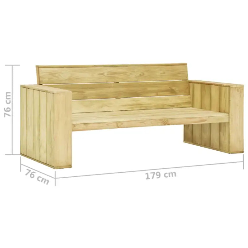 Loungeset van geïmpregneerd grenenhout voor tuin en ontspanning - Tuinsets