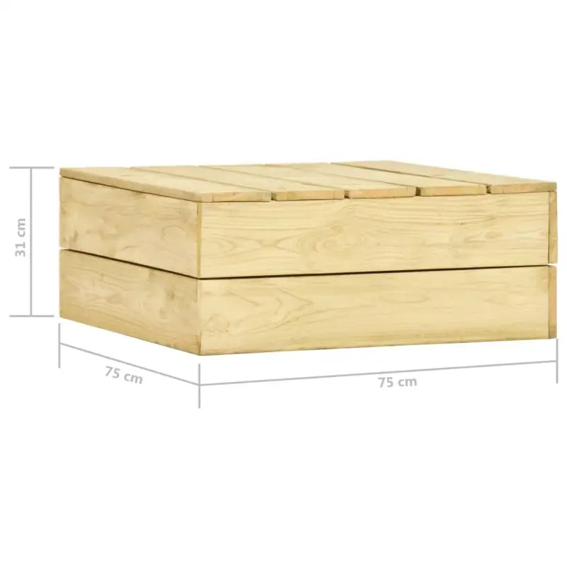 Loungeset van geïmpregneerd grenenhout voor tuincomfort - Crème - Tuinsets
