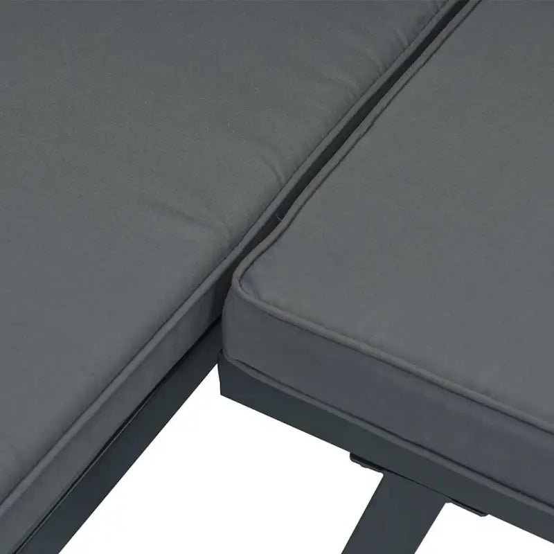 Loungeset van gepoedercoat aluminium met perfecte afmetingen voor tuin en terras - Met tafel - Tuinsets