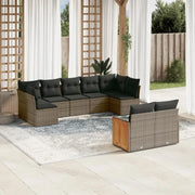 Loungeset van gepoedercoat staal met grijs materiaal voor tuin of terras - Tuinsets