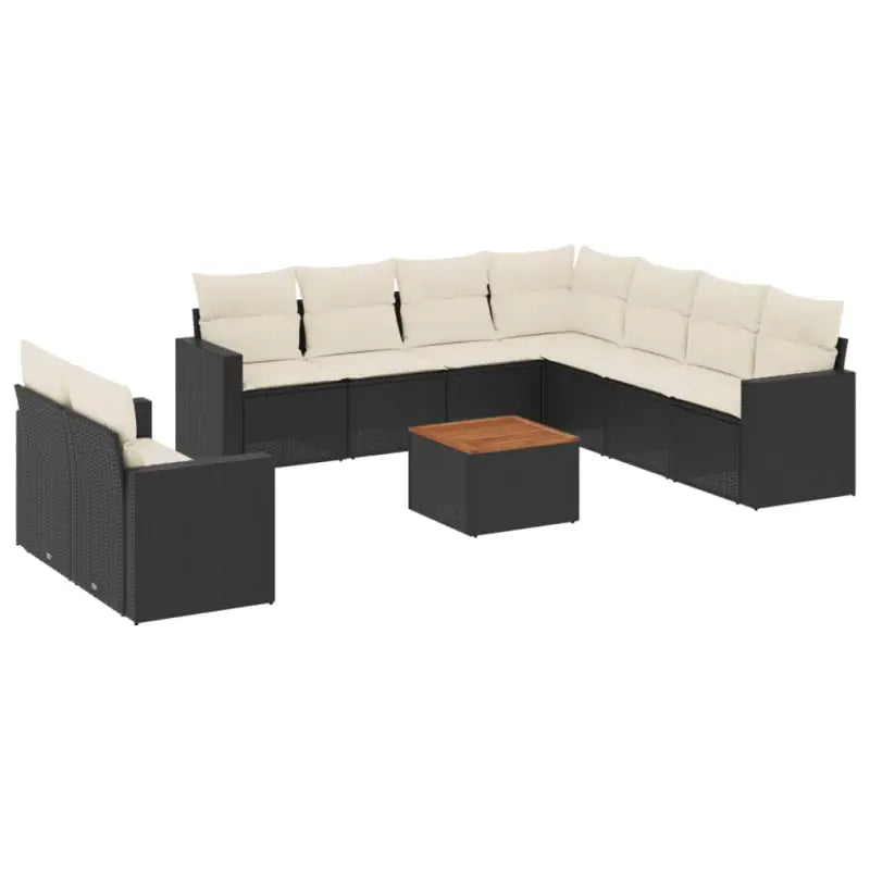 Loungeset van gepoedercoat staal voor tuin en terras in zwart materiaal - Tuinsets