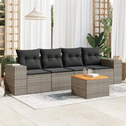 Loungeset van grijs materiaal met gepoedercoat staal afmetingen - Tuinsets