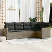 Loungeset van grijs materiaal met gepoedercoat staal en mooie afmetingen - Tuinsets