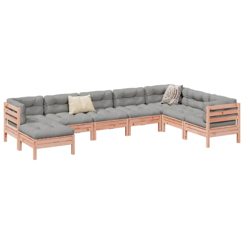 Loungeset van massief douglas vurenhout voor buitenplezier - Natuurlijk douglashout - Tuinsets
