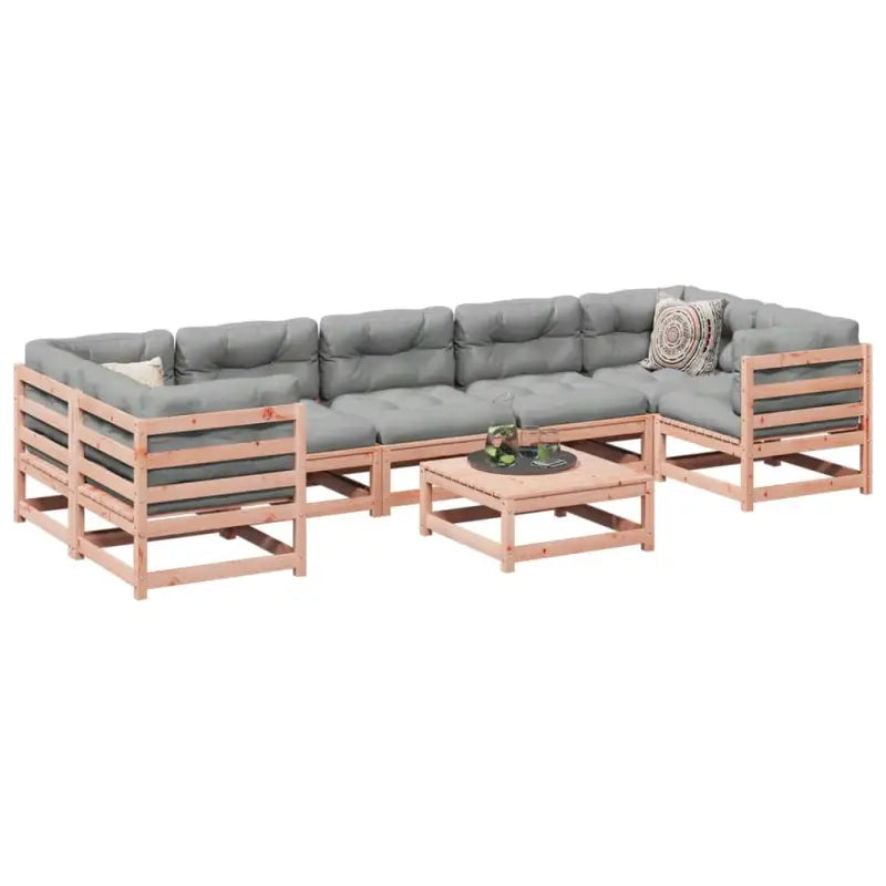 Loungeset van massief Douglas vurenhout voor je tuin of terras - Natuurlijk douglashout / Ja - Tuinsets