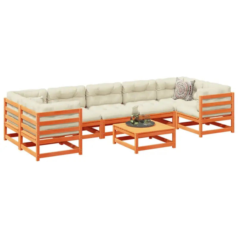Loungeset van massief Douglas vurenhout voor je tuin of terras - Wasbruin / Nee - Tuinsets