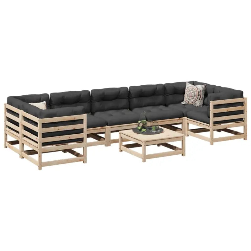 Loungeset van massief Douglas vurenhout voor je tuin of terras - Natuurlijk grenenhout / Ja - Tuinsets