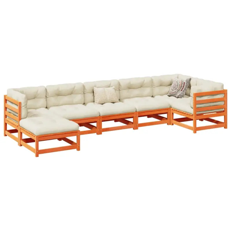 Loungeset van massief douglas vurenhout voor uw tuin of terras - Wasbruin / Ja - Tuinsets