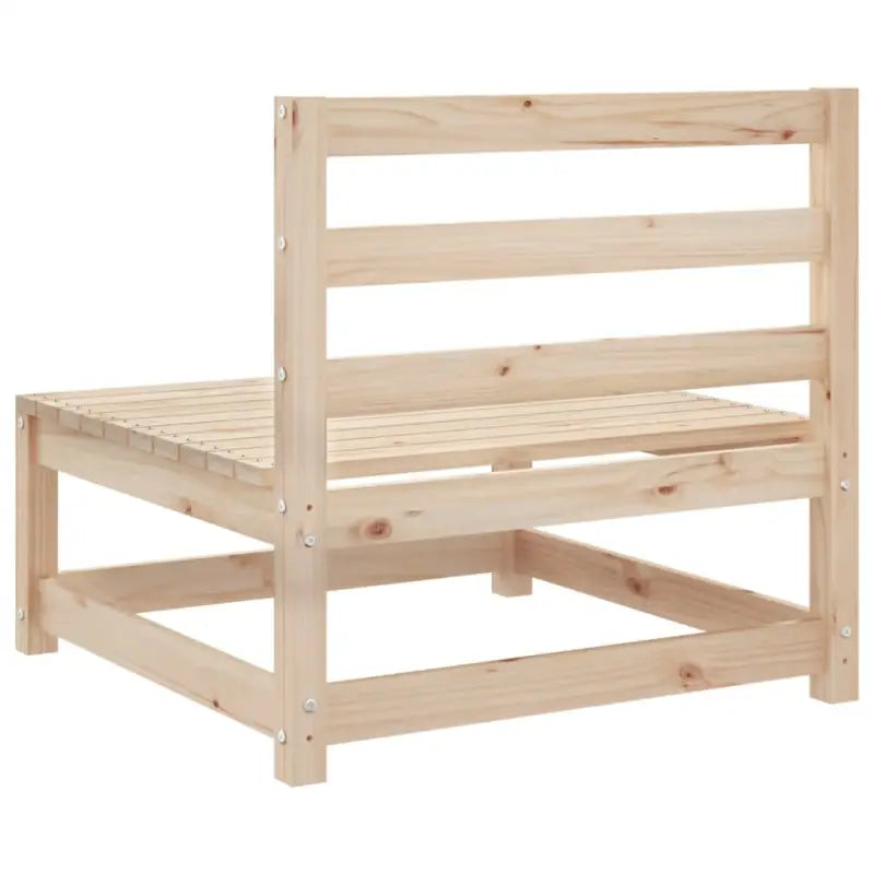 Loungeset van massief grenenhout met modulair ontwerp en comfortabele hoogte rugleuning - Tuinsets