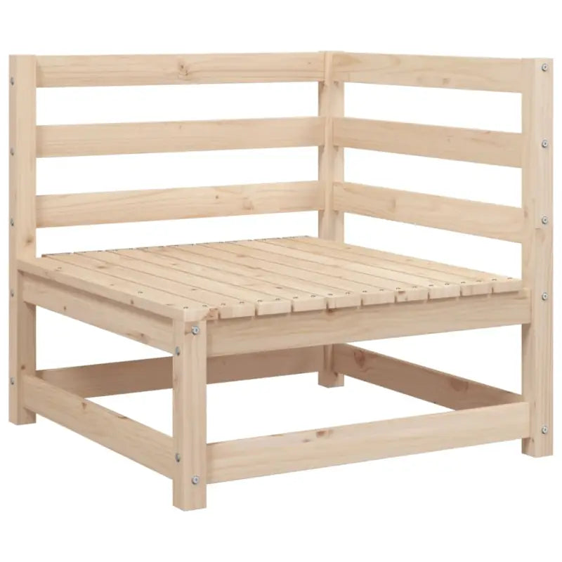 Loungeset van massief grenenhout met modulair ontwerp en comfortabele hoogte rugleuning - Tuinsets