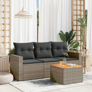 Loungeset van poly rattan met gepoedercoat staal voor tuin en terras - Tuinsets