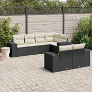 Loungeset van zwart materiaal met waterdichte zak en gepoedercoat staal - Tuinsets