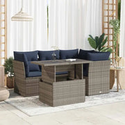 Loungeset voor buiten met waterdichte tas en grijs materiaal - Grijs / met opbergruimte - Tuinsets