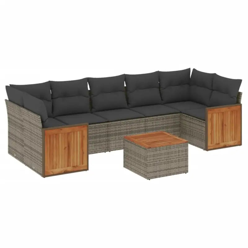 Loungeset voor buiten van grijs materiaal met gepoedercoat staal - Tuinsets