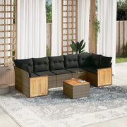 Loungeset voor buiten van grijs materiaal met gepoedercoat staal - Tuinsets