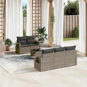 Loungeset voor de tuin van grijs materiaal met gepoedercoat staal - Tuinsets