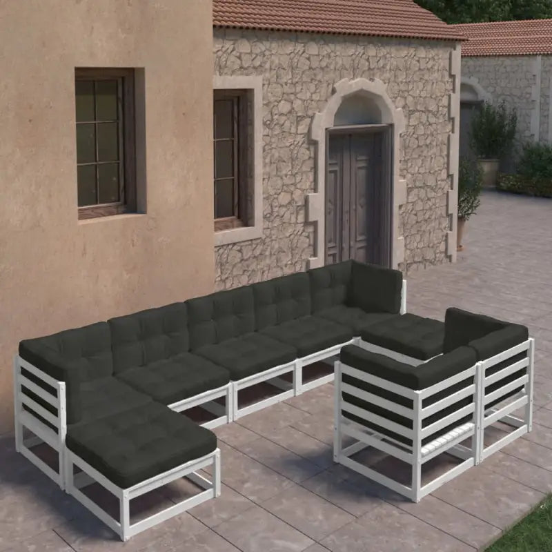 Loungeset voor ontspannen en genieten in de tuin - Wit / Ja - Tuinsets