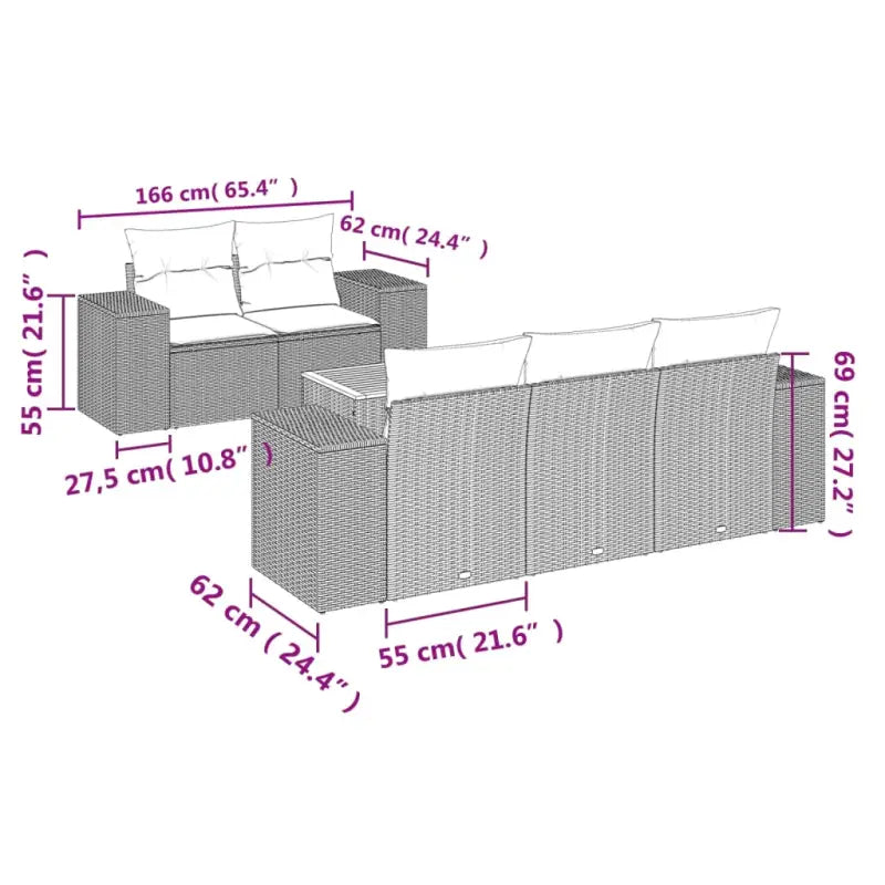 Loungeset voor tuin met gepoedercoat staal en waterdichte tas in grijs - Tuinsets