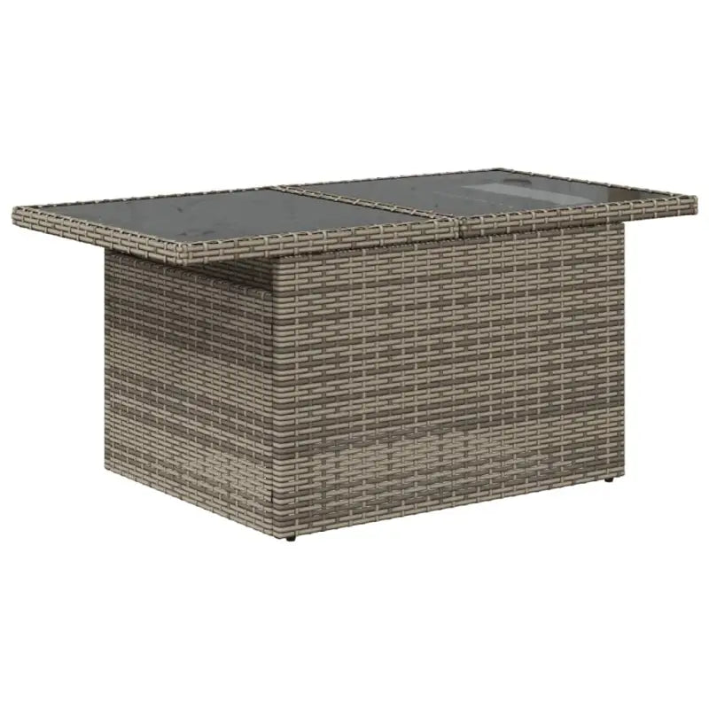 Loungeset voor tuin met grijs materiaal en gepoedercoat staal afmetingen - Tuinsets