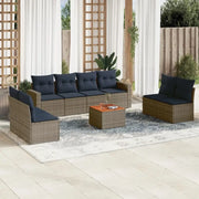 Loungeset voor tuin met grijs materiaal en gepoedercoat staal afmetingen - Grijs - Tuinsets