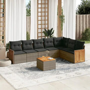 Loungeset voor tuin met grijs materiaal en gepoedercoat staal - Tuinsets